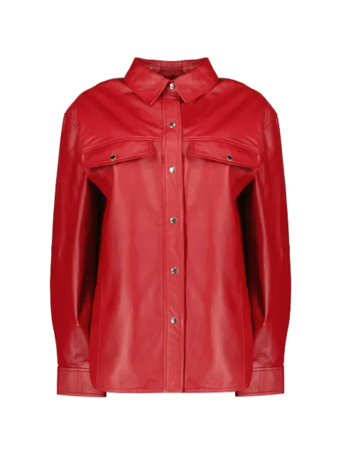 IRO leather buttoned jacket Red WP100CABANA