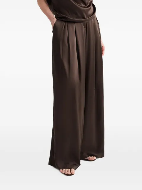 TWP Drew pleated palazzo pants Brown 21648W639