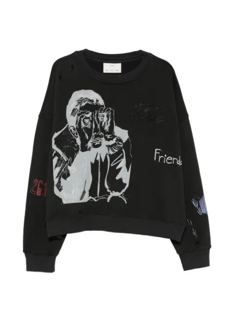 Song For The Mute graphic-print sweatshirt Black 261MJP029P5TERYBLK