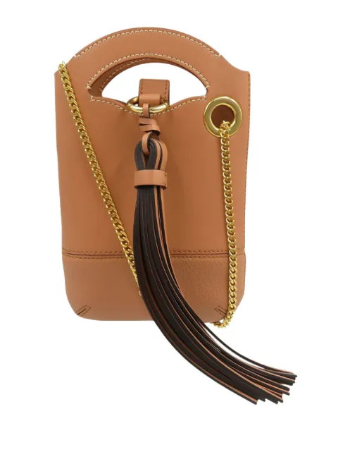 Chloé Pre-Owned 2020 Leather Walden Phone Pouch satchel Brown V365S5WYP6IHWY3T