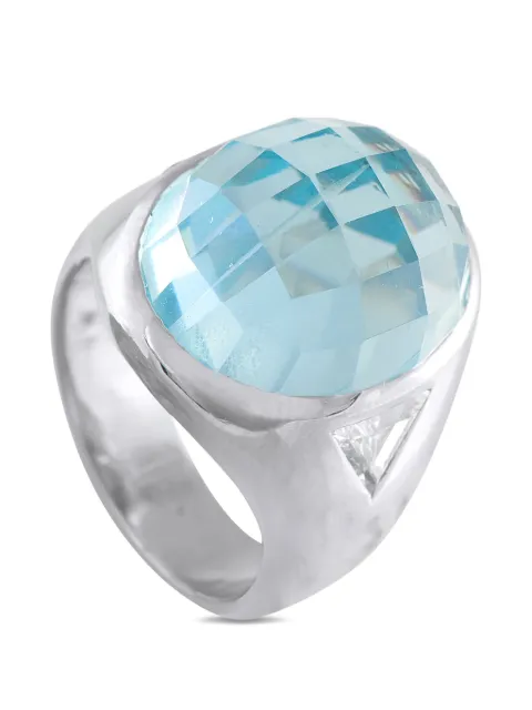 LB Exclusive aquamarine and diamond ring Silver MF21043026