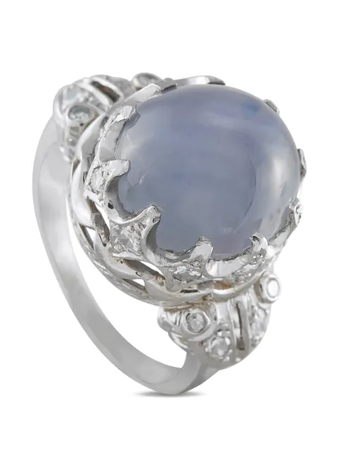 LB Exclusive Art Deco sapphire and diamond ring Silver MF10043026