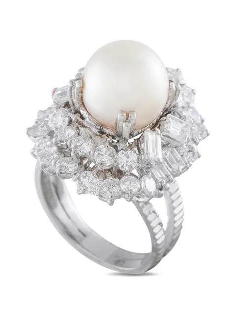 LB Exclusive pearl and diamond ring Silver MF13043026