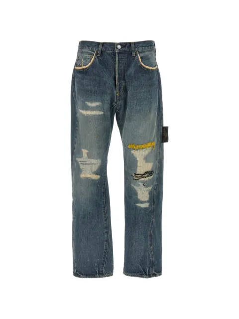 Undercover embroidered distressed jeans Blue UC1F4503