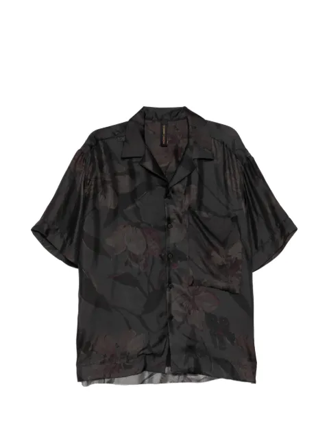 Giovanni Cavagna floral-printed short-sleeve shirt Black UCA0929