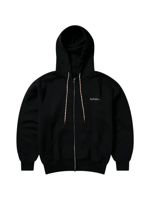 NO PROBLEMO Mini Problemo logo-print zip-up hoodie Black NP2003005