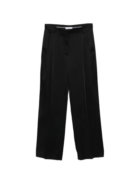 Stella McCartney pleated satin-finish trousers Black 6440243FU302
