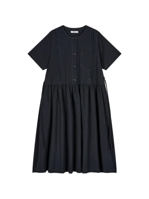 TOMBOY pintuck-detail chest-pocket dress Blue 9106241226