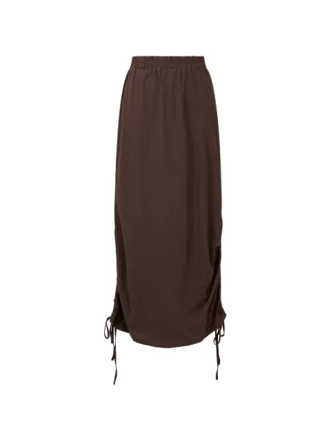 TOMBOY string-detail gathered skirt Brown 9106232219