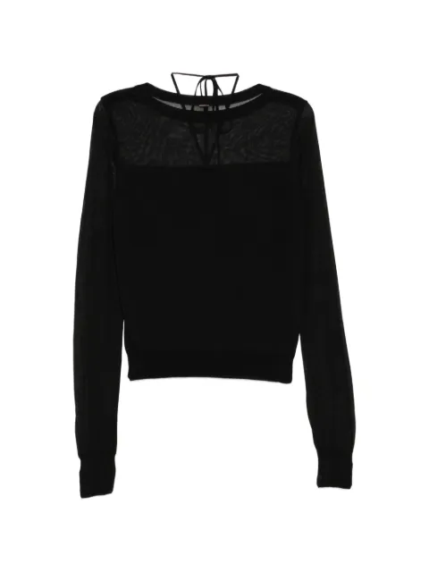 System contrast-panel knitted top Black SY2G3KTOT09W