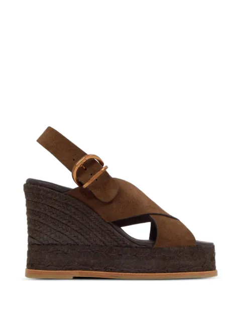 Castañer Betina C suede wedge sandals Brown 026170