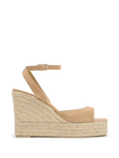 Castañer Blair suede wedge sandals Neutrals 026088