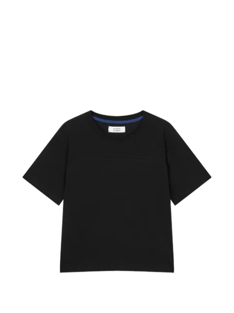 TOMBOY embroidered-logo panelled T-shirt Black 9106222203