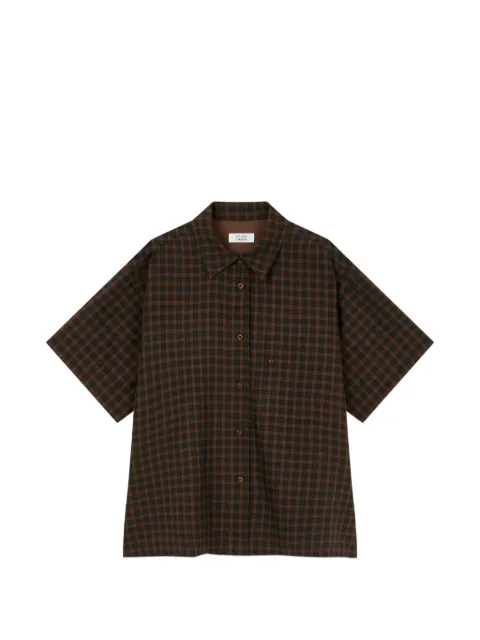 TOMBOY check short-sleeve shirt Brown 9106221212