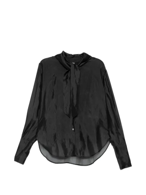 System sheer scarf-tie shirt Black SY2G3WBLT06W