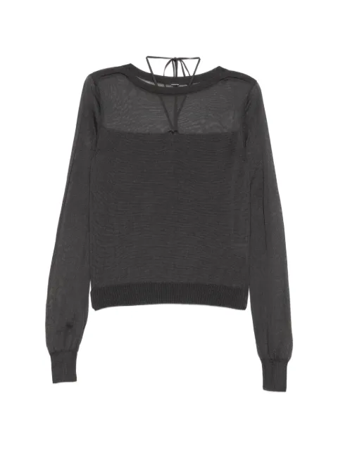 System contrast-panel knitted top Grey SY2G3KTOT09W