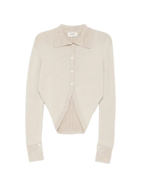 System curved-hem cardigan Neutrals SY2G3KTOT13W