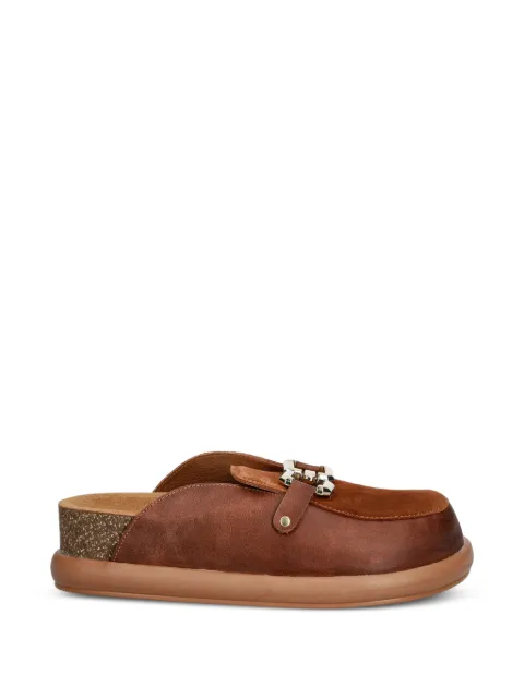 BOHONOMAD buckle-detail leather mules Brown LNDACS12