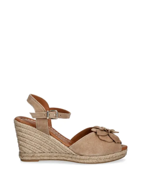 BILLI BI floral-applique wedge espadrilles Neutrals A8604
