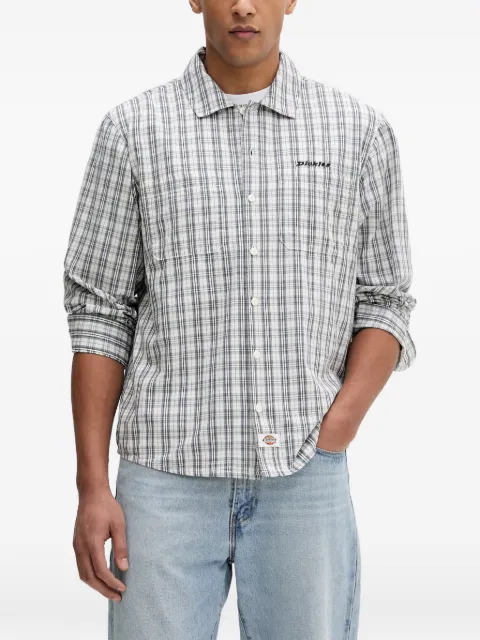 DICKIES Wellsville logo-embroidered shirt White DK0A885CC481