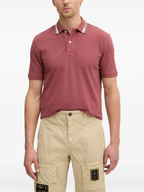 Blauer Ransom logo-patch piqué polo shirt Red BLUT02297