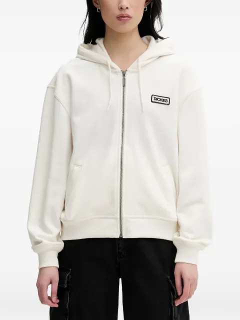 DICKIES Deshler logo-patch zip-up hoodie Neutrals DK0A88BTC481