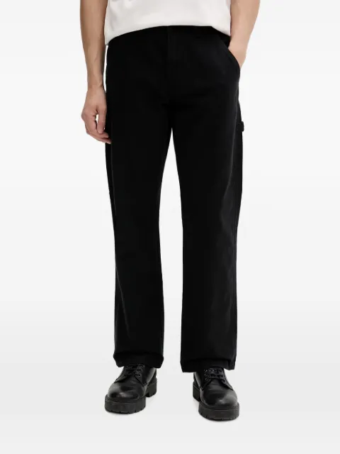 DICKIES logo-patch carpenter trousers Black DK0A87PDBLK1