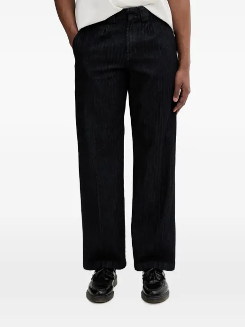 DICKIES Selvedge herringbone-pattern jeans Blue DK0A8A13RIN1