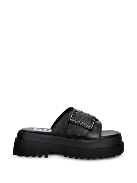Buffalo Pluto Slide Buckle sandals Black 1602333