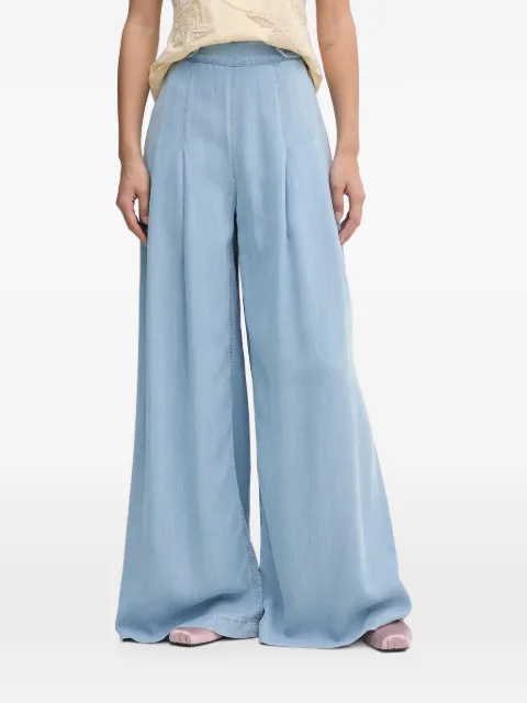 Blugirl flower-detail pleated jeans Blue RA6080D5049