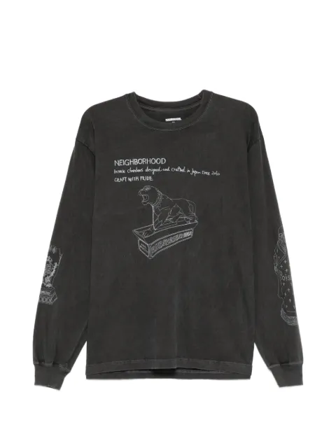 Neighborhood graphic-print long-sleeve T-shirt Grey 261PCNHLT08