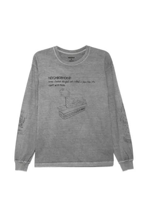 Neighborhood graphic-print long-sleeve T-shirt Grey 261PCNHLT08