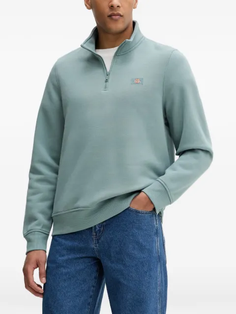 DICKIES Oakport quarter-zip logo-patch sweatshirt Blue DK0A4XD4L371