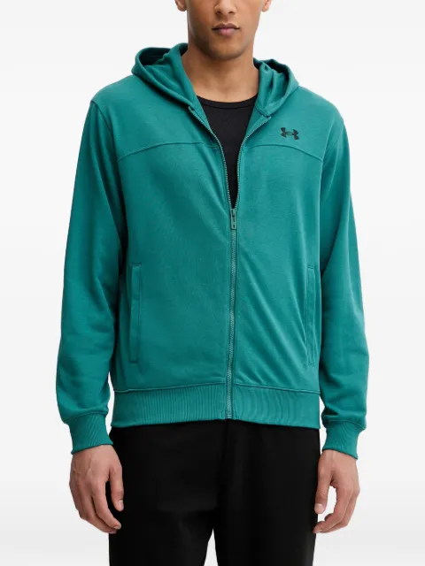 Under Armour Rival zip-up logo-embroidered hoodie Green 6009346