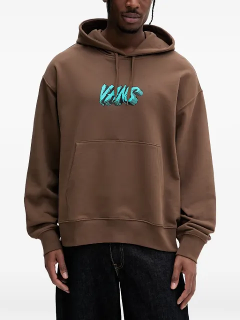 Vans logo-print drawstring hoodie Brown VN000VXZFST1