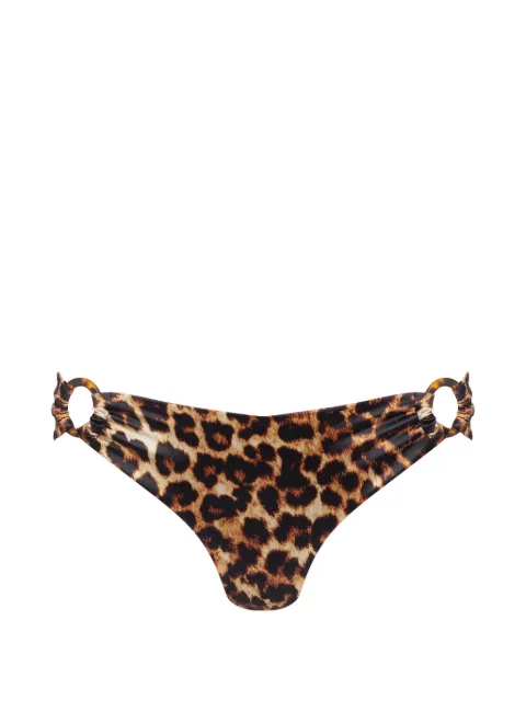 Maison Close leopard-print ring-detail bikini bottoms Brown 565301