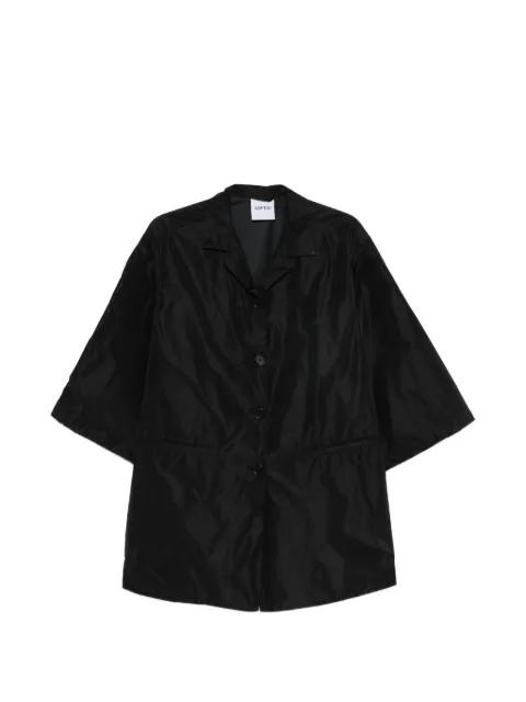 ASPESI button-fastening short-sleeve coat Black S6NN632P008