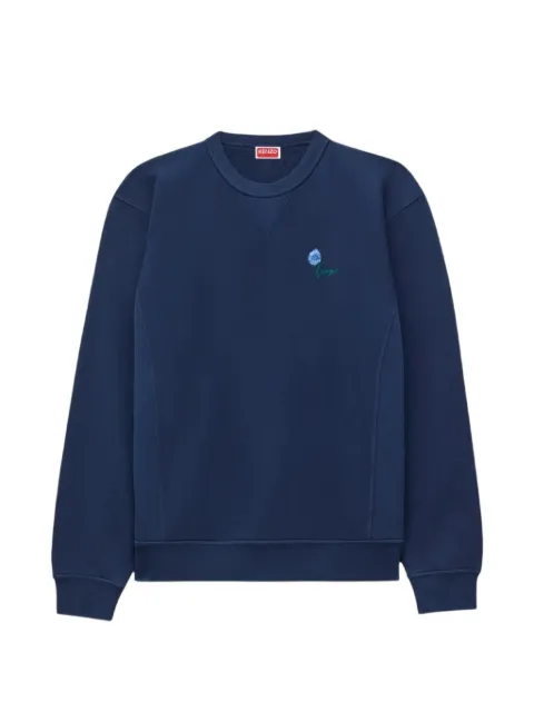 Kenzo tulip-embroidered sweatshirt Blue FG65SW2754MJ
