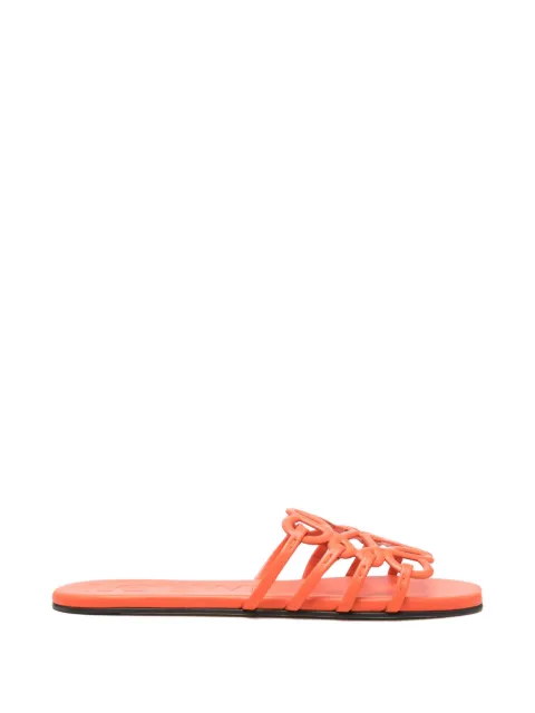LOEWE leather sandals Orange LPEA465X06