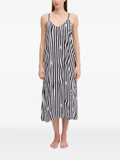 DKNY striped logo-print nightdress Blue YI40099