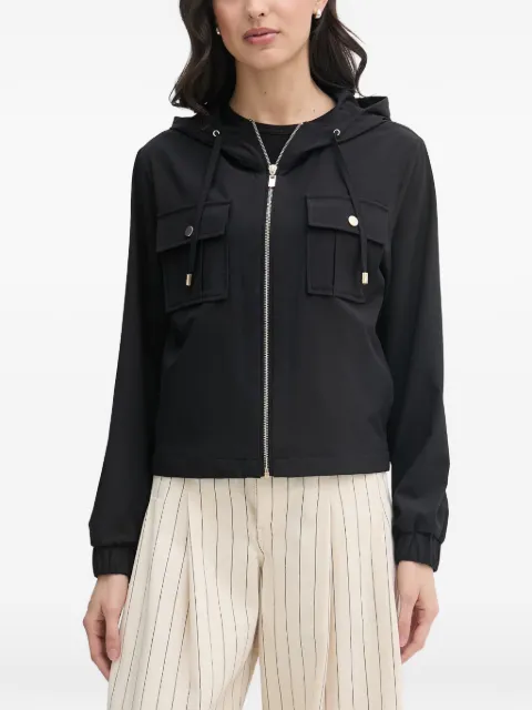 Joseph Ribkoff hooded flap-pocket jacket Black 262621