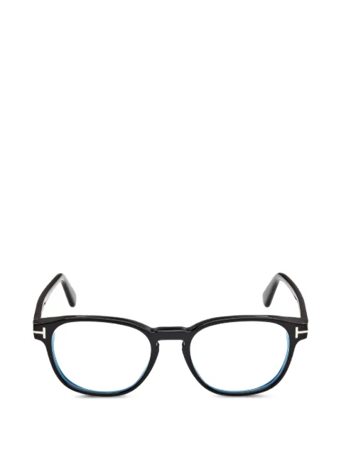 TOM FORD Eyewear T-line round-frame glasses Black FT6169B