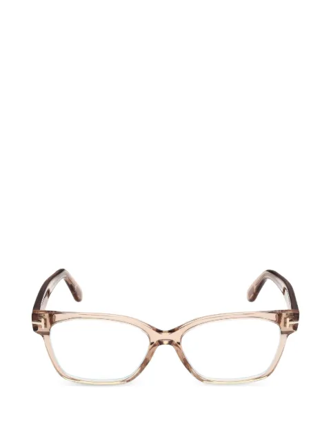 TOM FORD Eyewear T-logo rectangle-frame glasses Pink FT6171B