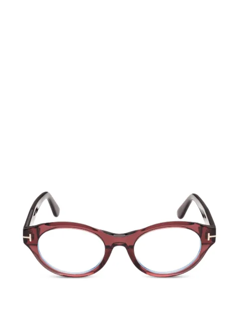 TOM FORD Eyewear T-logo cat-eye glasses Red FT6172B