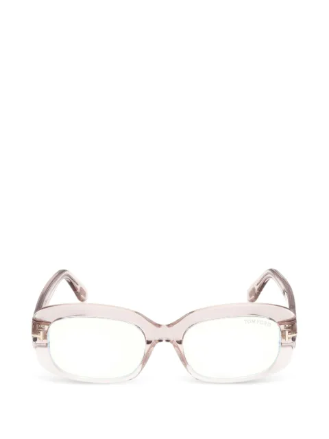 TOM FORD Eyewear T-logo rectangle-frame glasses Pink FT6174B
