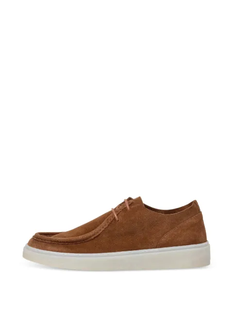 Hackett London lace-up suede boat shoes Brown HMS200097