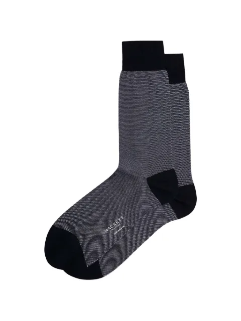 Hackett London jacquard birds-eye socks Blue HMU300074