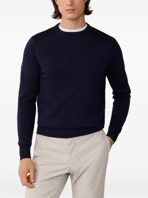 Hackett London embroidered crew-neck sweater Blue HM7000114