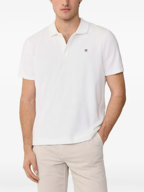Hackett London towelling short-sleeve polo shirt Neutrals HMB100050