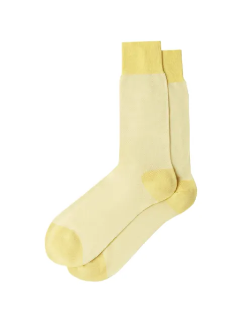 Hackett London jacquard birds-eye socks Yellow HMU300074